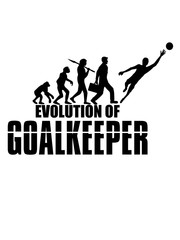 evolution of goalkeeper entwickung torwart torhüter halten fußball schießen tor springen verein ball sport netz spaß fußballplatz silhouette schatten umriss clipart © Style-o-Mat-Design