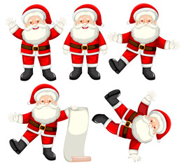 Set of santa claus character