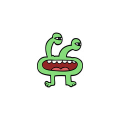 cartoon doodle monster