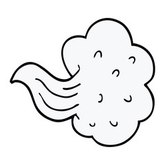 cartoon doodle gust of air