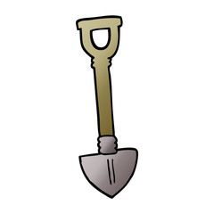 cartoon doodle spade