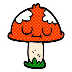 cartoon doodle poisonous toadstool