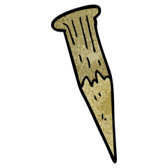cartoon doodle wooden stake