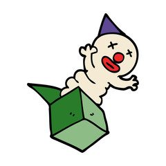 cartoon doodle jack in the box