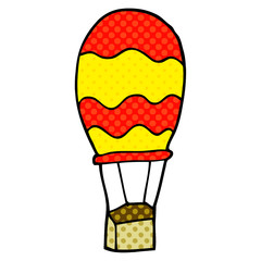 cartoon doodle of a hot air balloon
