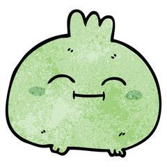 cartoon doodle happy root vegetable