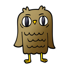cartoon doodle owl