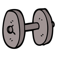 cartoon doodle gym weights