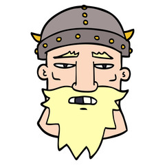 cartoon doodle viking face