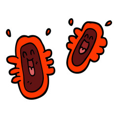 cartoon doodle blood cells