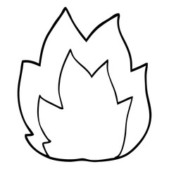 line drawing cartoon explosion flame