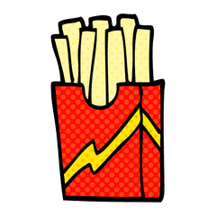 cartoon doodle fast food fries