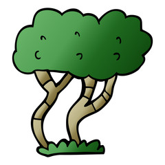 cartoon doodle tree