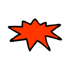 cartoon doodle explosion symbol