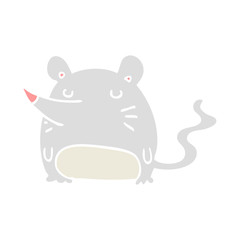 flat color style cartoon mouse