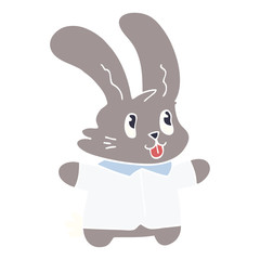 cartoon doodle happy rabbit