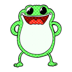 cartoon doodle frog