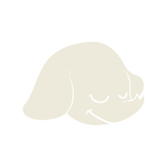 flat color style cartoon elephant face