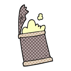 cartoon doodle open can of food