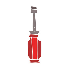 cartoon doodle screwdriver tool