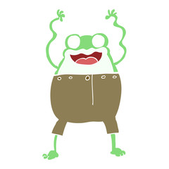 cartoon doodle frog