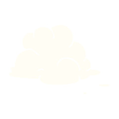 cartoon doodle fluffy white clouds