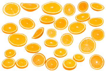 Orange fruit on white background