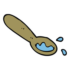 cartoon doodle ladle of food