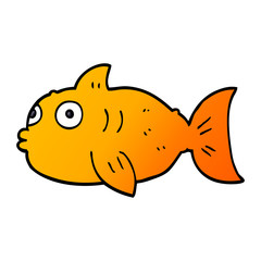 cartoon doodle surprised fish