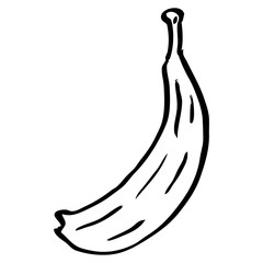 line drawing cartoon banana