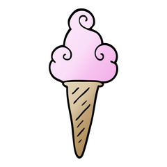 cartoon doodle ice cream