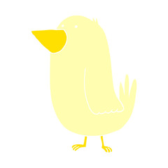 flat color style cartoon Bird