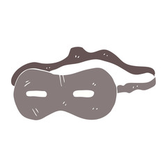 flat color illustration of a cartoon mask