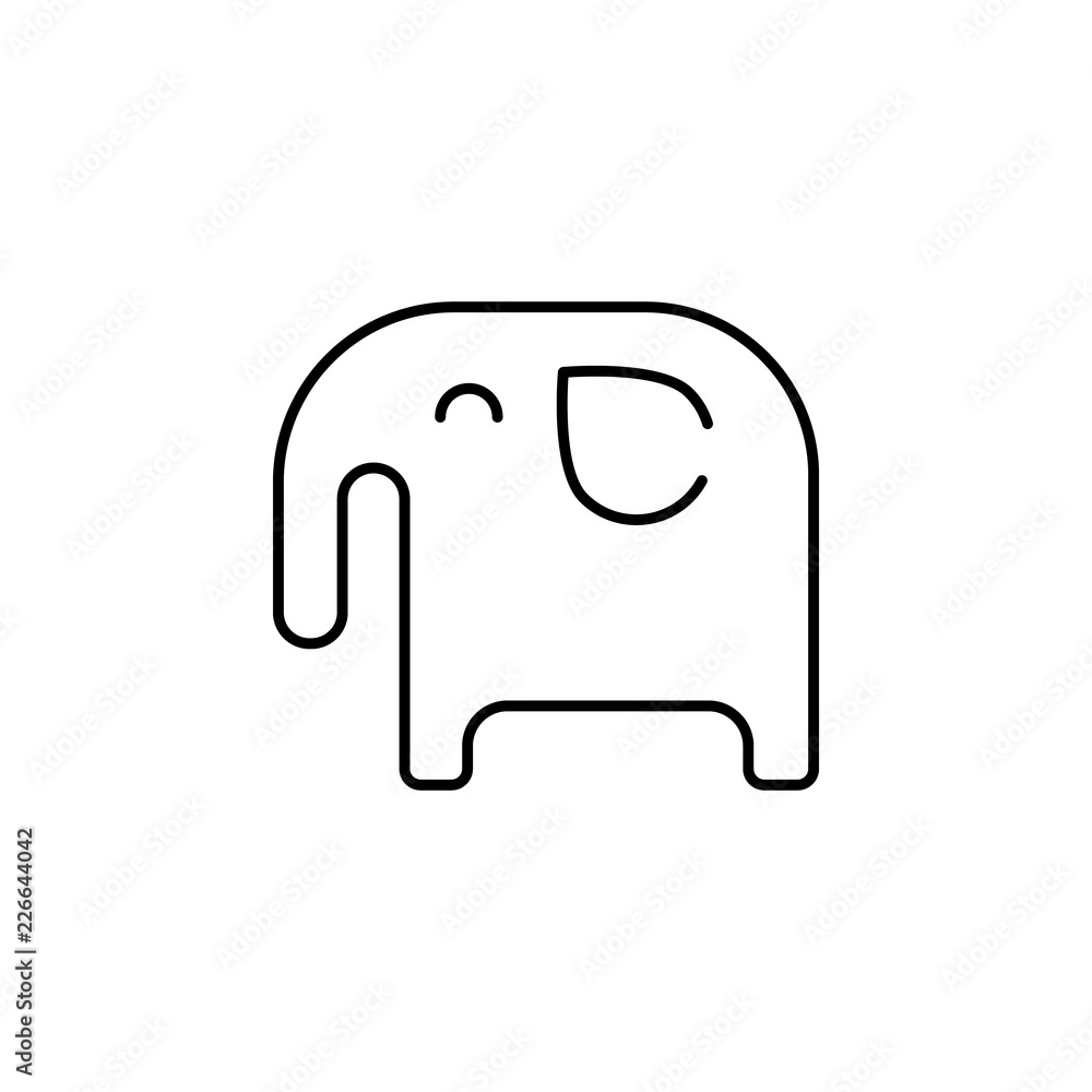 Poster indian elephant icon. element of india for mobile concept and web apps illustration. thin line icon 