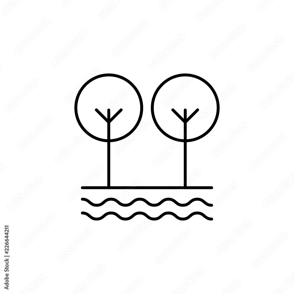 Aufkleber indian tree icon. element of india for mobile concept and web apps illustration. thin line icon for 