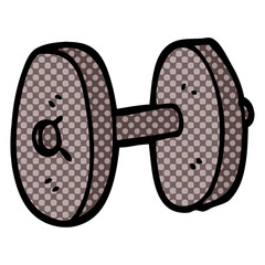 cartoon doodle gym weights