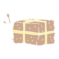 cartoon doodle bale of hay