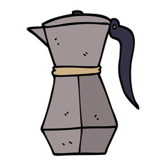 cartoon doodle stove top espresso maker