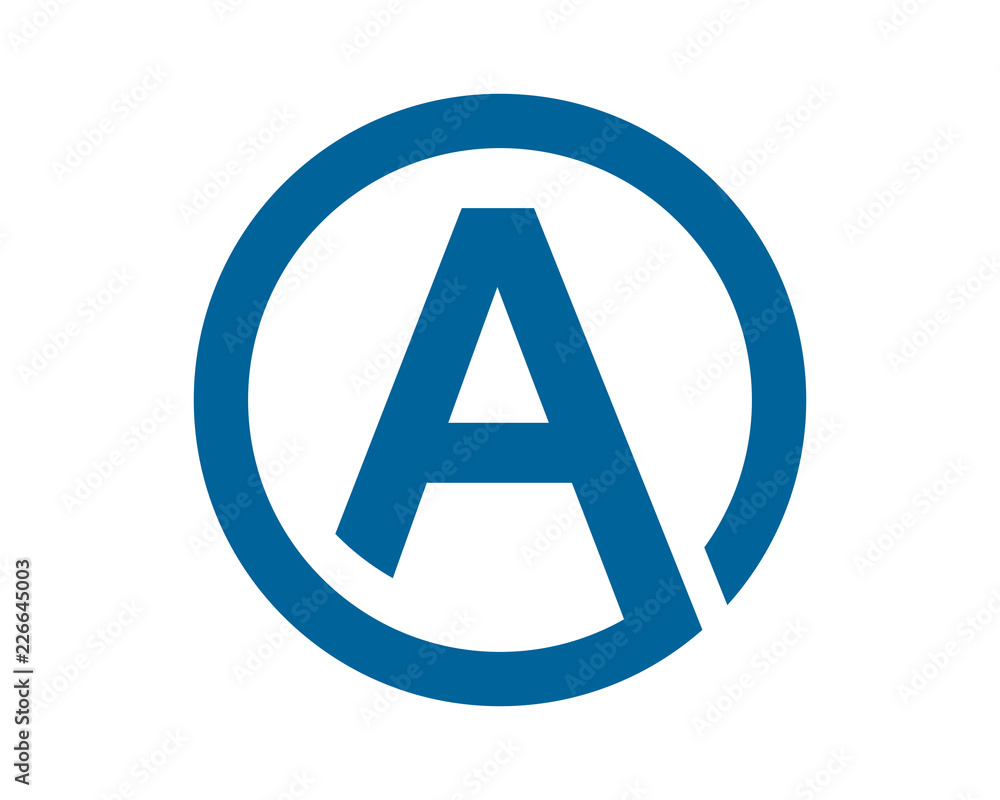 Poster blue circle typography alphabet typeset typeface logotype font image vector icon