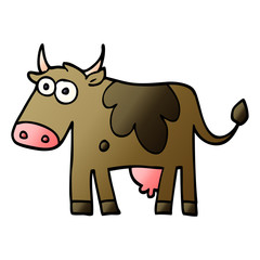 cartoon doodle farm cow