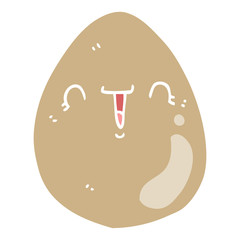 flat color style cartoon egg
