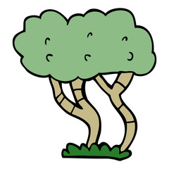 cartoon doodle tree