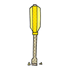 cartoon doodle screwdriver