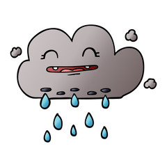 cartoon doodle rain cloud