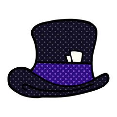cartoon doodle top hat
