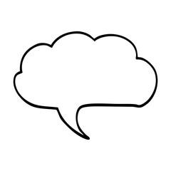 line drawing cartoon expression bubble