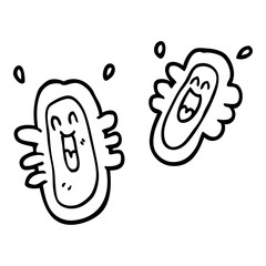 line drawing cartoon blood cells