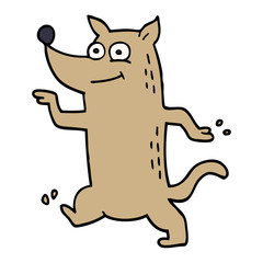 Obraz na płótnie Canvas cartoon doodle funny dog