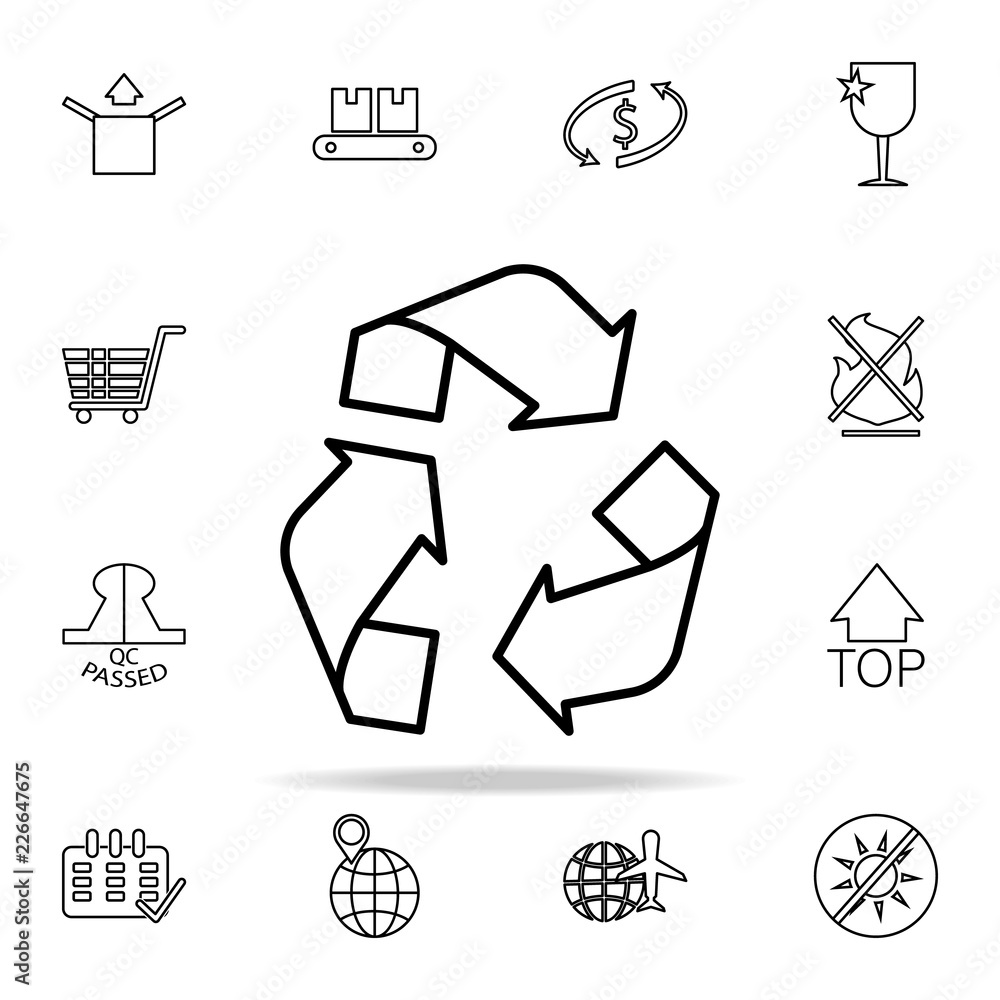 Aufkleber open box outline icon. cargo logistic icons universal set for web and mobile