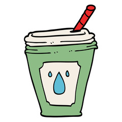 cartoon doodle juice bar drink